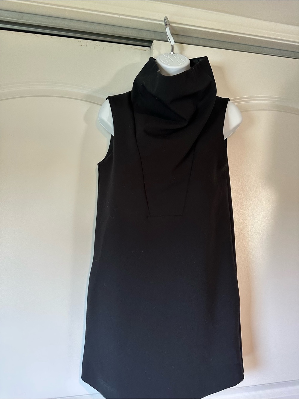 Zara Black Sleeveless Cowl Mini Dress